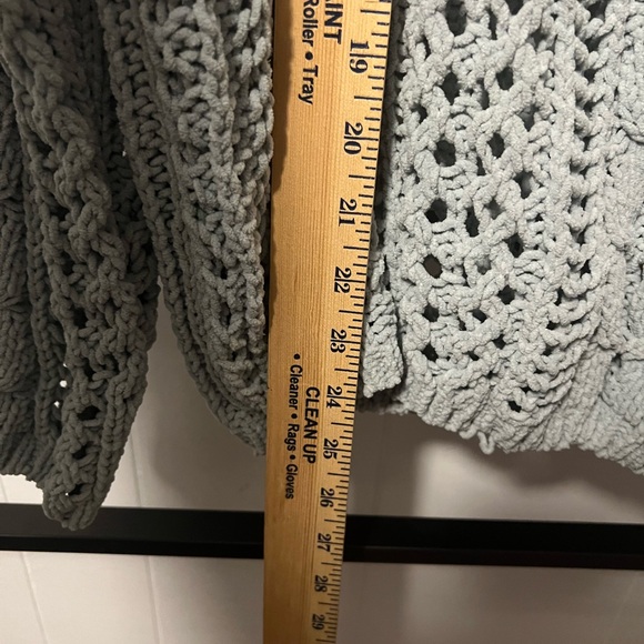 NWT Women’s Karen Hart Size M Crochet Type Green Sweater, A16 - Picture 3 of 11